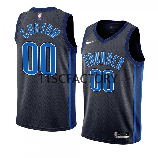 Oklahoma City Thunder Trikot Benutzerdefinierte Nike 2022-23 City Edition Schwarz Swingman - Herren